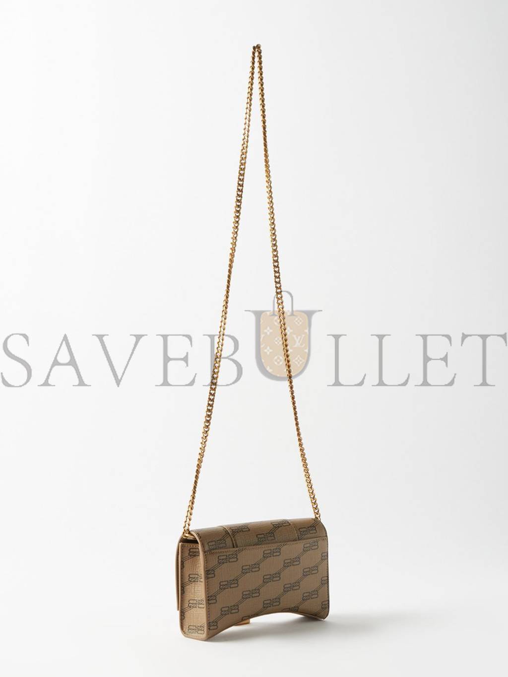 Ba*len*cia*ga beige hourglass logo-print canvas cross-body bag matchesfashion us (19.5*12*4cm)