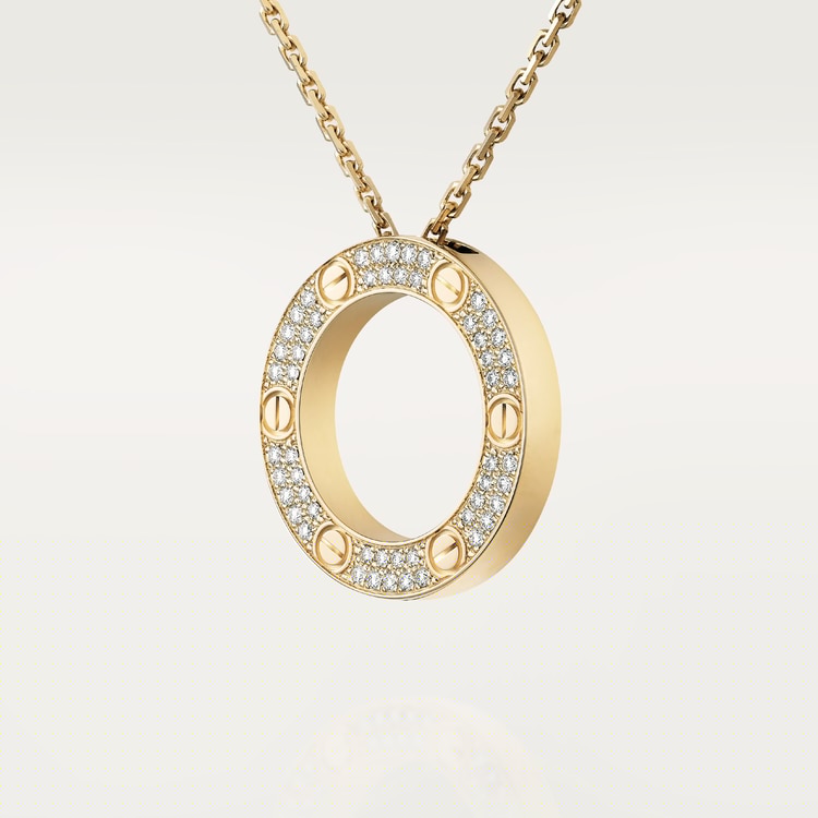 Ca*t*er  love necklace, diamond-paved b7058400