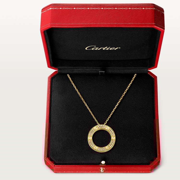 Ca*t*er  love necklace, diamond-paved b7058400