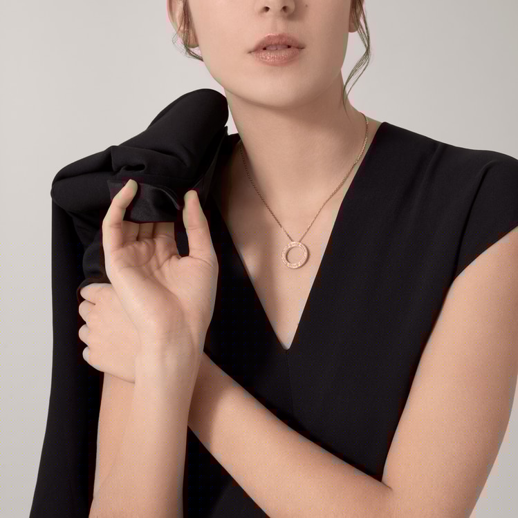 Ca*t*er  love necklace, diamond-paved b7058400
