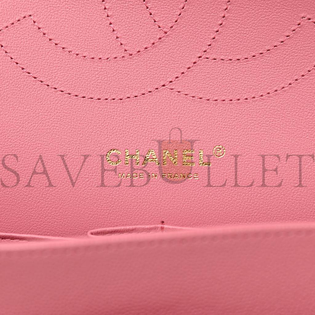 Ch*el caviar quilted jumbo double flap dark pink rose gold hardware (30*19*9cm)