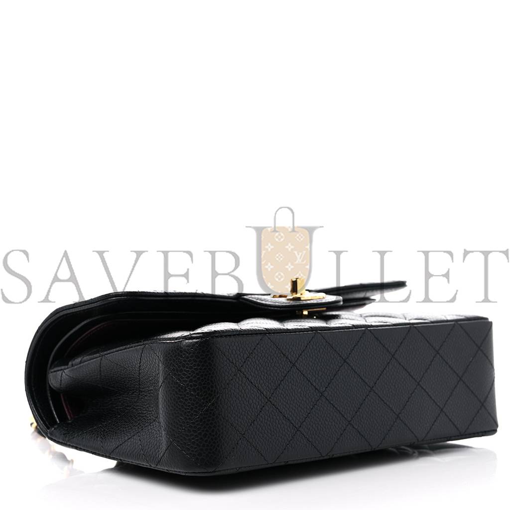 Ch*el caviar quilted small double flap black gold hardware (23*15*6cm)