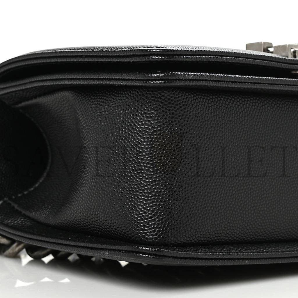 Ch*el caviar quilted small boy flap black silver hardware (19.7*12.1*7.6cm)