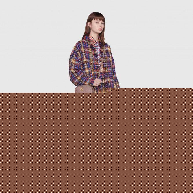 G*u*i gg marmont matelassÉ mini bag ‎448065 （18*12*6cm）