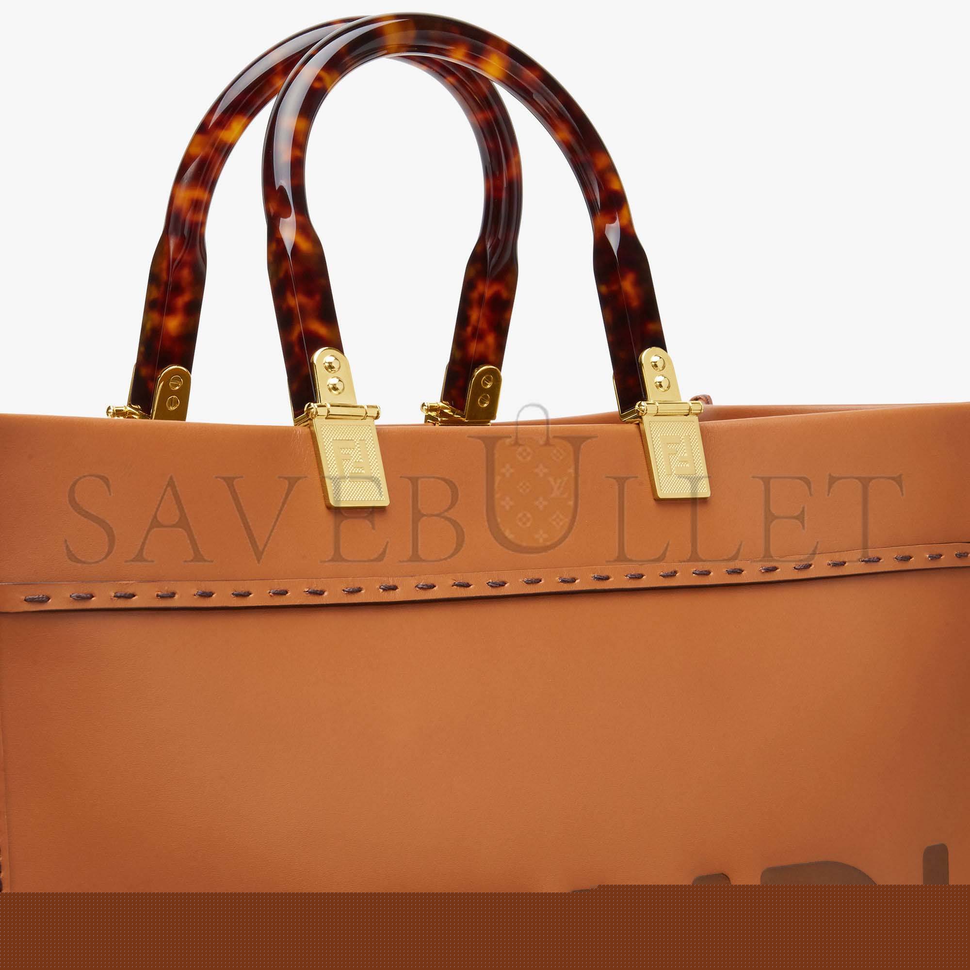 F**di sunshine medium - brown leather shopper 8bh386abvlf0pwz (35*31*17cm)