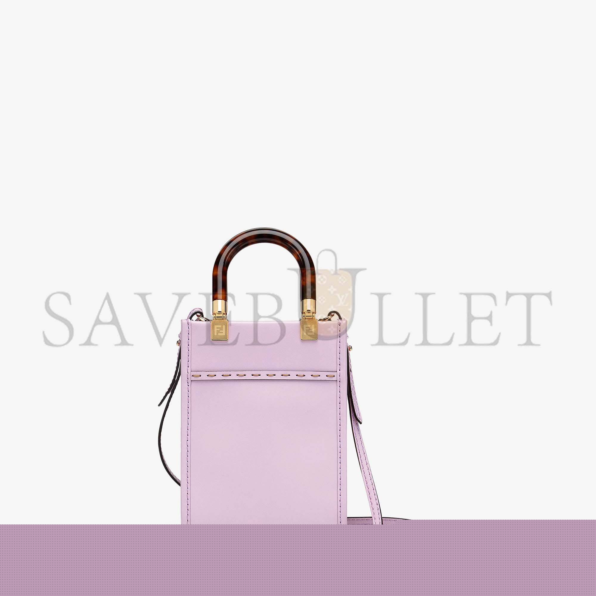 F**di mini sunshine shopper - lilac leather mini bag 8bs051abvlf1hov (18*13*6.5cm)