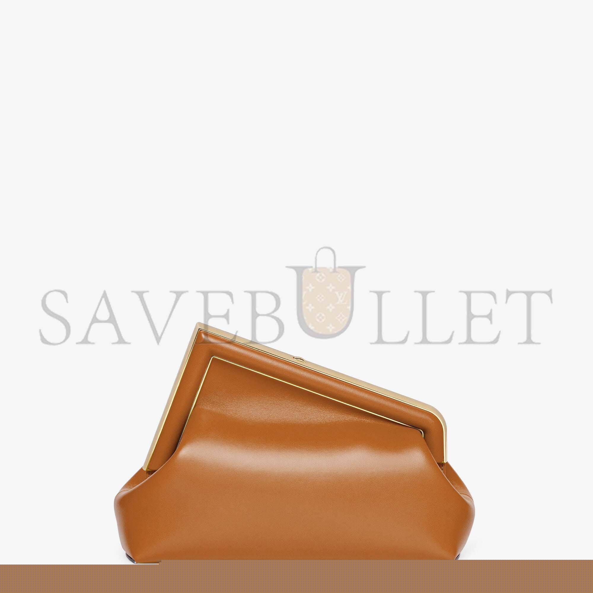 F**di first midi - brown leather bag 8bp137abvef0nyj (30*20*14cm)