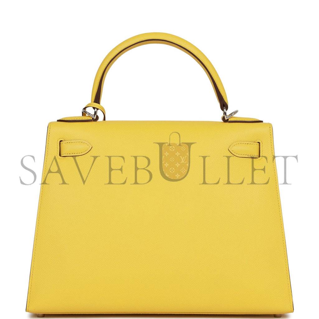 H**mes kelly sellier 28 jaune de naples epsom palladium hardware (28*22*10cm)