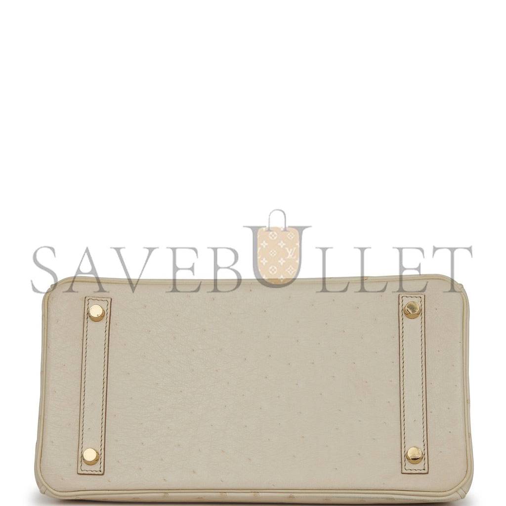 H**mes birkin 30 beton ostrich gold hardware (30cm)