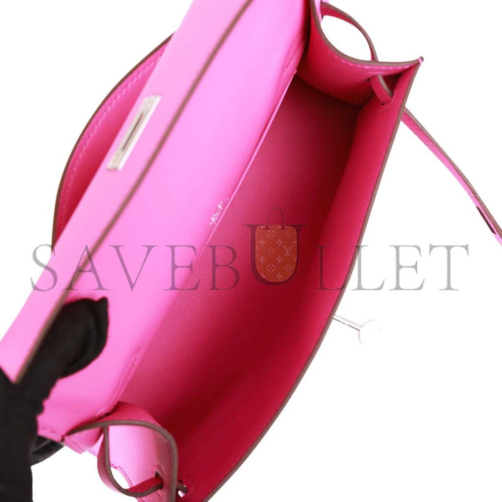 H**mes mini kelly pochette magnolia swift palladium hardware (22*14*7cm)