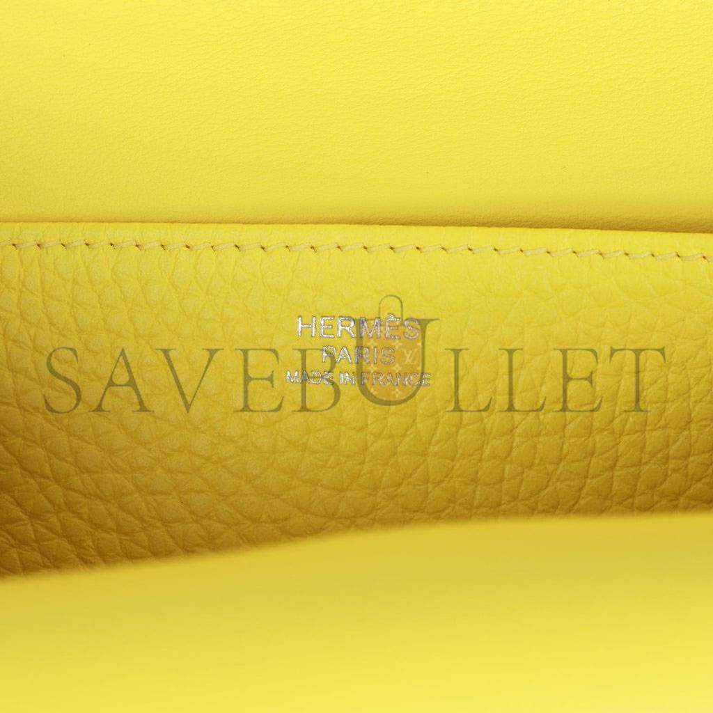 H**mes halzan 25 lime clemence palladium hardware (25cm)