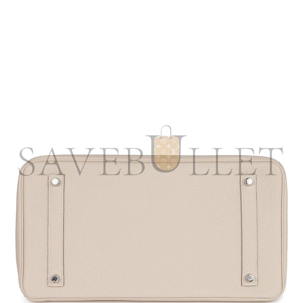 H**mes birkin 35 craie togo palladium hardware 39878406209630 (35cm)