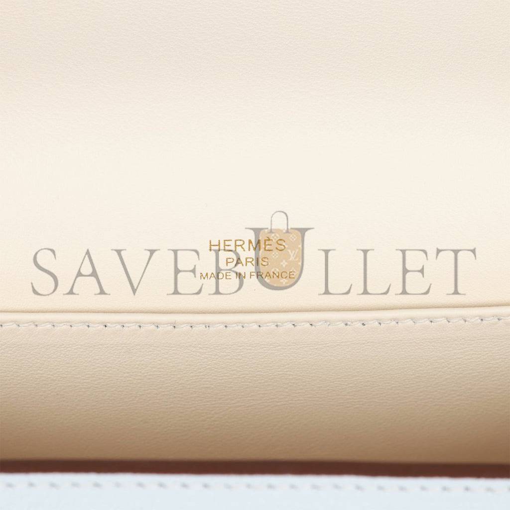 H**mes geta bleu brume verso chevre gold hardware (20.3*14*6.4cm)