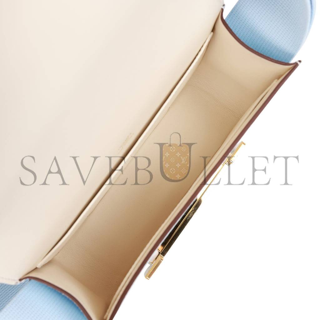 H**mes geta bleu brume verso chevre gold hardware (20.3*14*6.4cm)