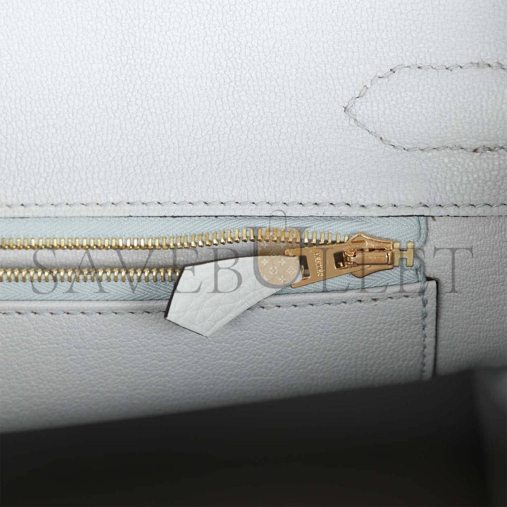 H**mes birkin 30 bleu pale clemence gold hardware (30cm)