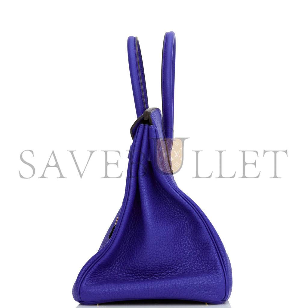 H**mes special order (hss) birkin 35 bleu electric verso clemence gold hardware (35*25*18cm)