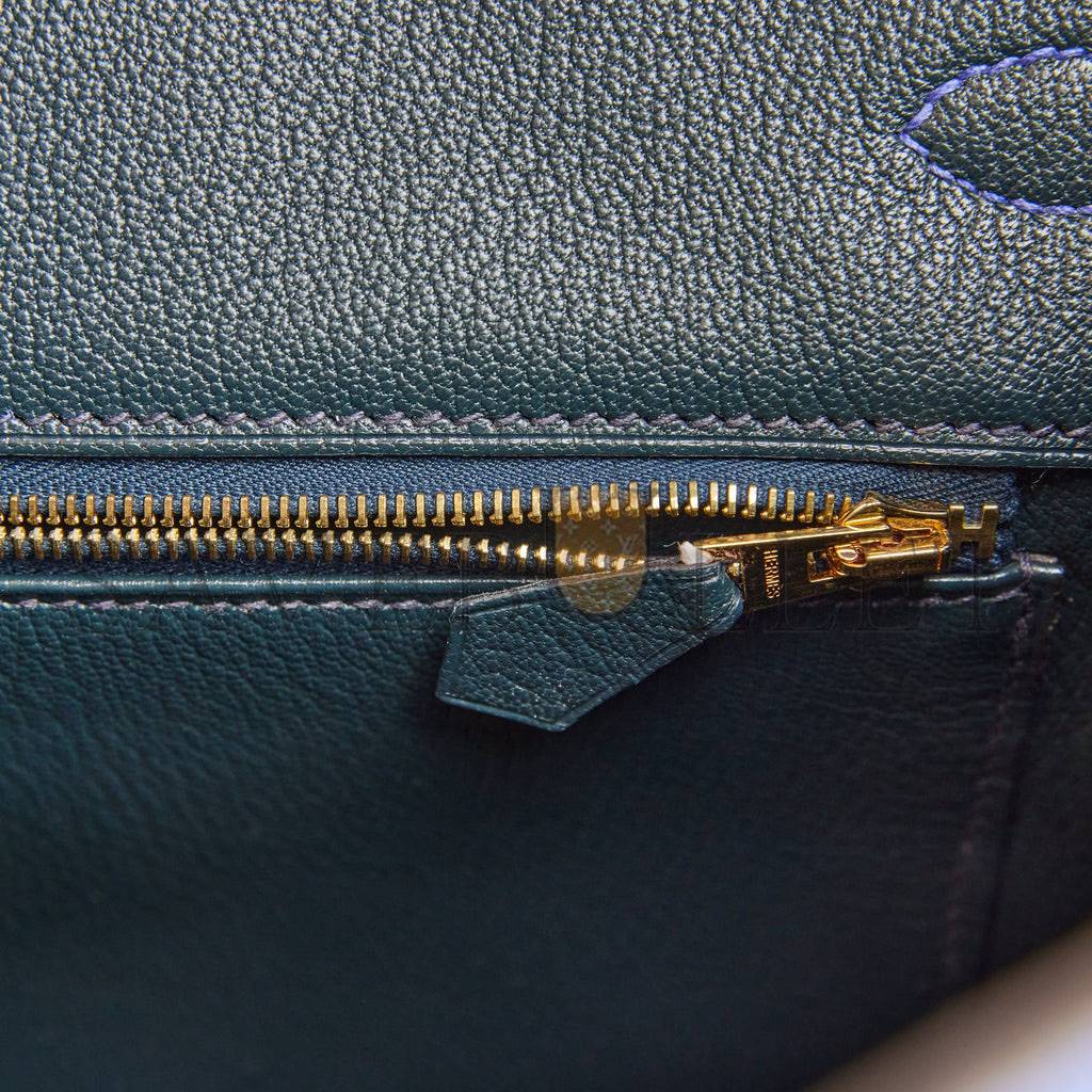 H**mes special order (hss) birkin 35 bleu electric verso clemence gold hardware (35*25*18cm)