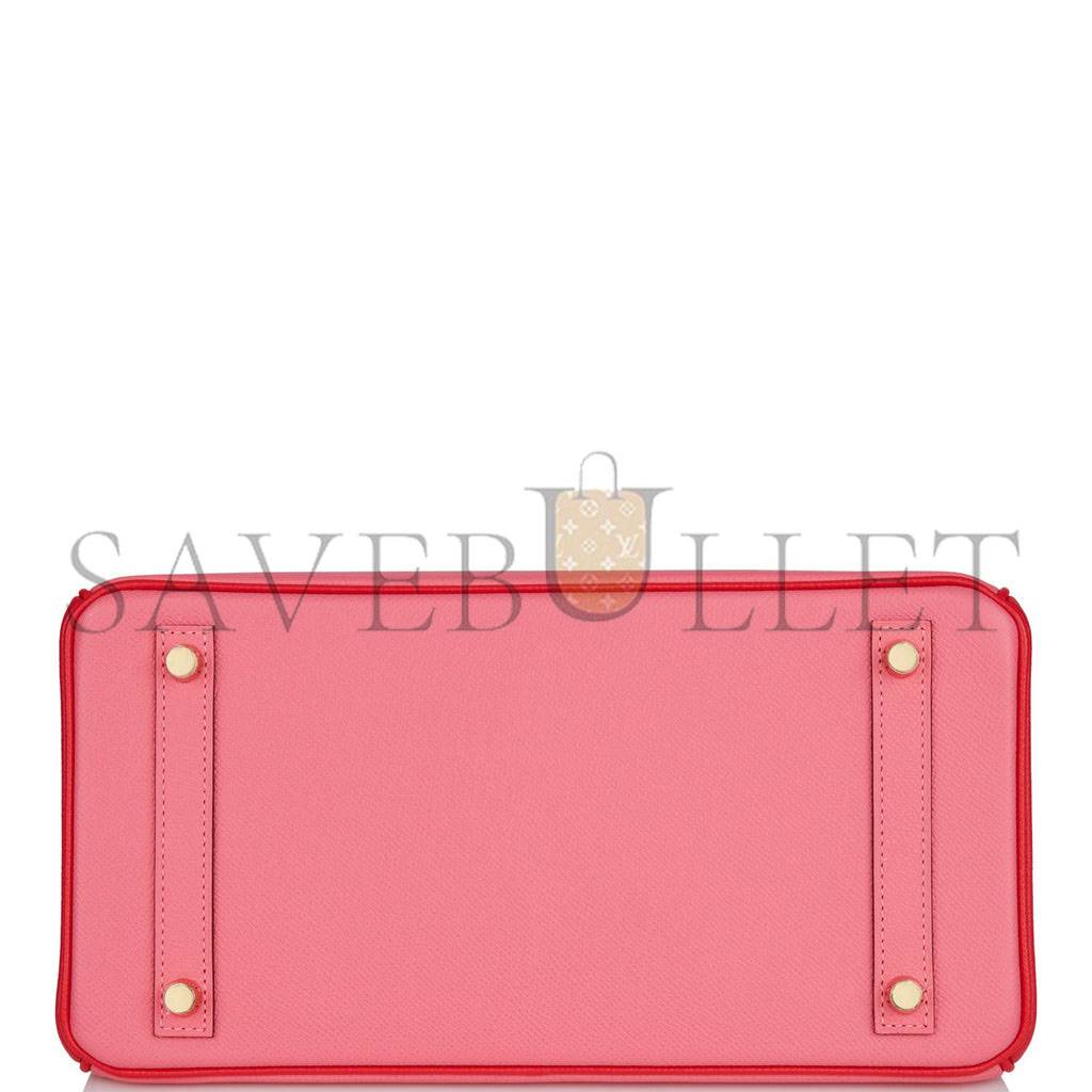 H**mes special order (hss) birkin 30 rose azalee and rouge de coeur epsom permabrass hardware( 30cm*22*16cm)