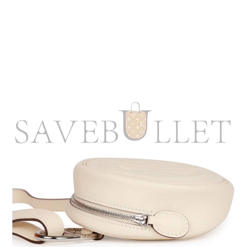 H**mes in-the-loop belt bag nata swift palladium hardware (19cm)