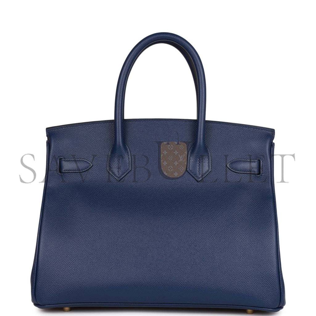 H**mes birkin 30 bleu saphir epsom gold hardware (30cm)