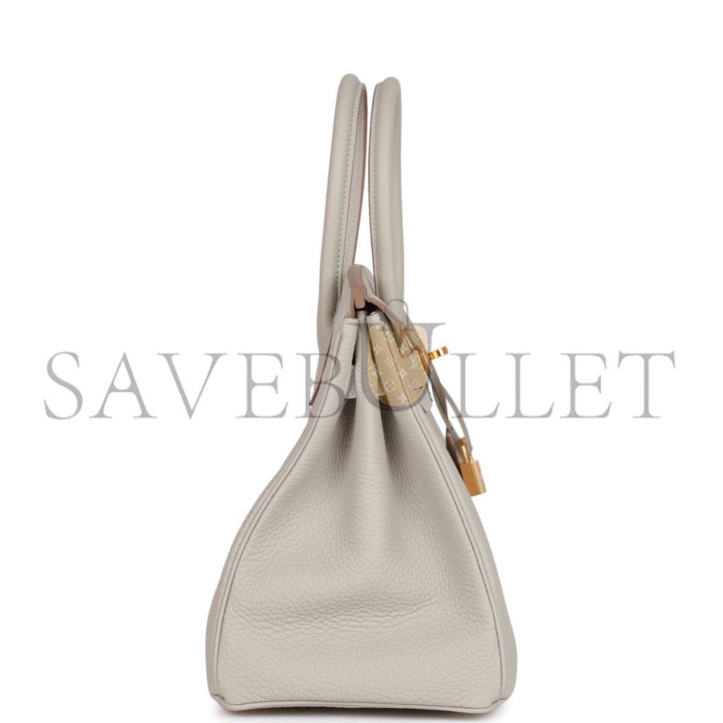 H**mes birkin 30 gris perle togo gold hardware (30cm)