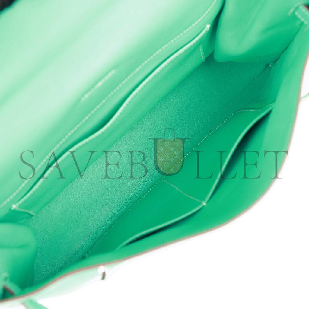 H**mes kelly flat 35 lagoon swift palladium hardware (35*25*14cm)