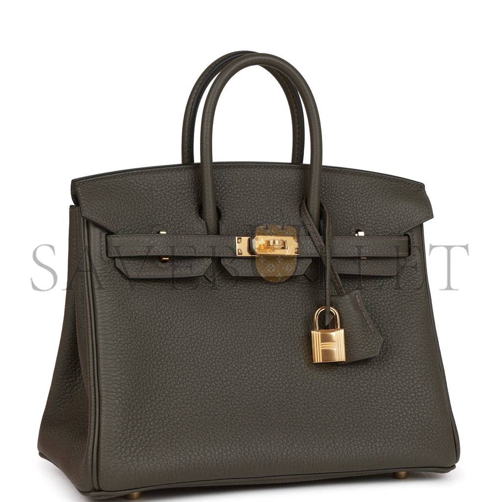 H**mes birkin 25 vert de gris togo gold hardware handmade (25cm)