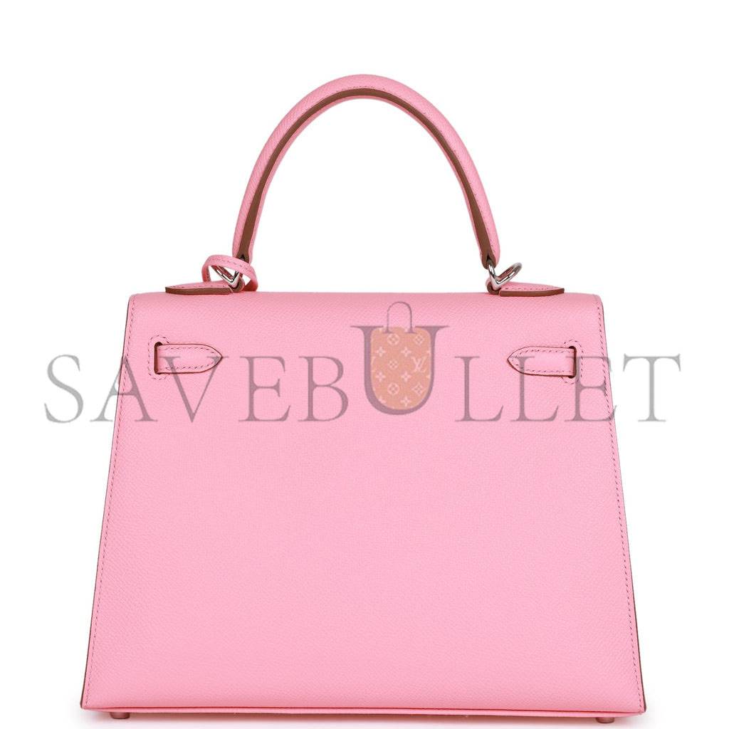 H**mes kelly sellier 25 rose confetti epsom palladium hardware (25*17*7cm)