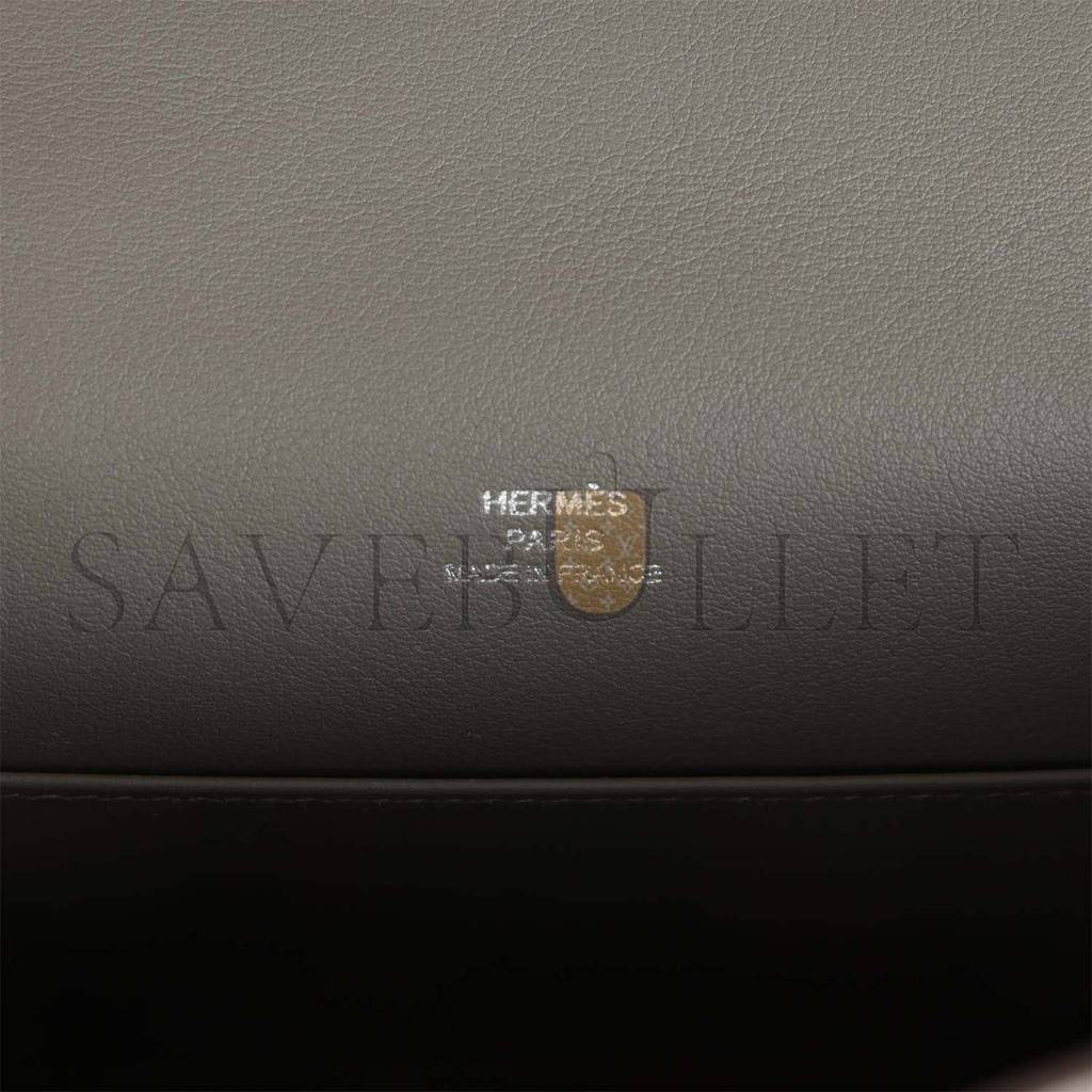 H**mes mini kelly pochette gris meyer swift palladium hardware (22*14*7cm)