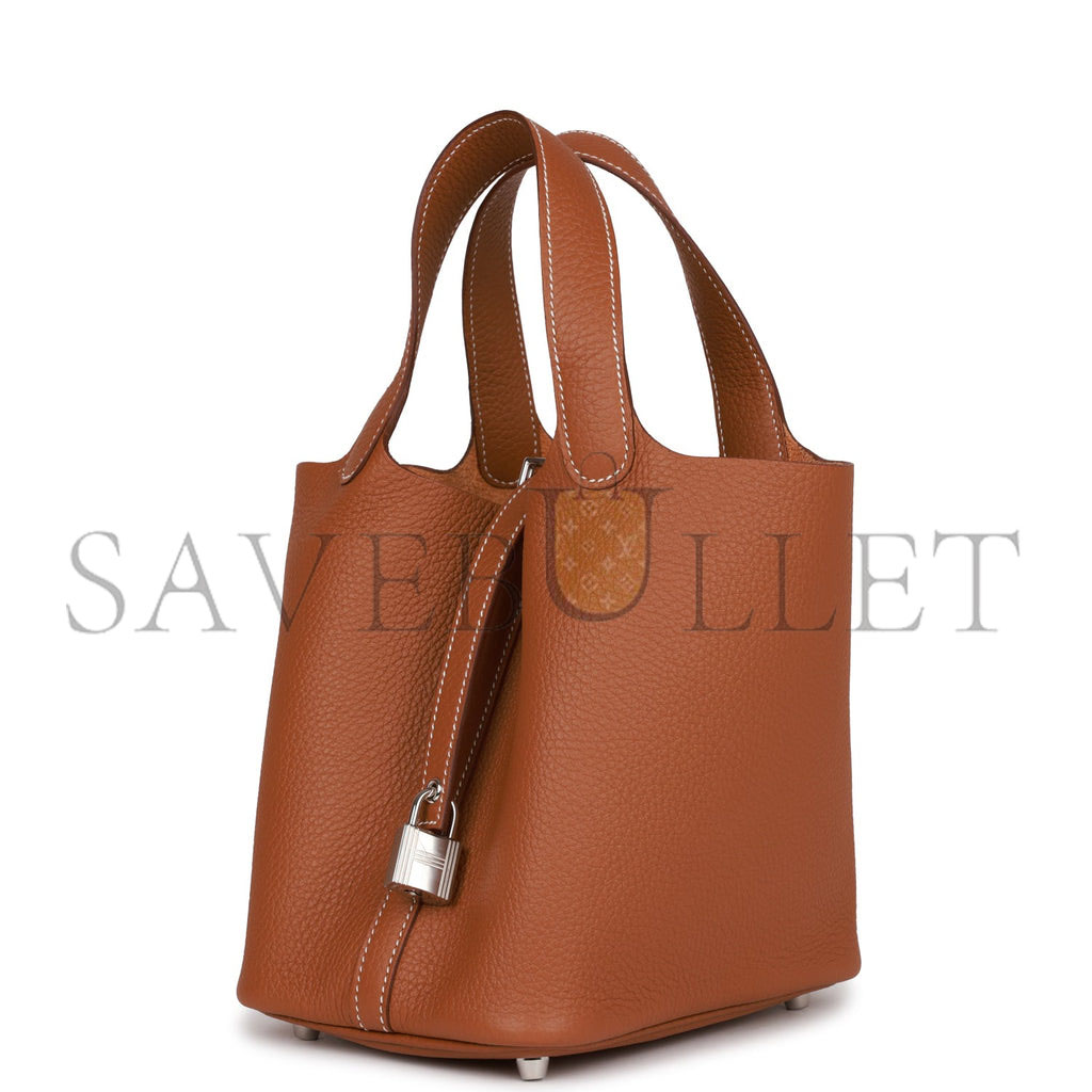 H**mes picotin lock 18 gold clemence palladium hardware (18*13*18cm)