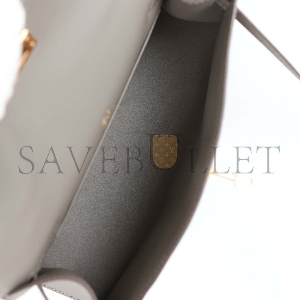 H**mes mini kelly pochette gris meyer swift gold hardware (22*14*7cm)