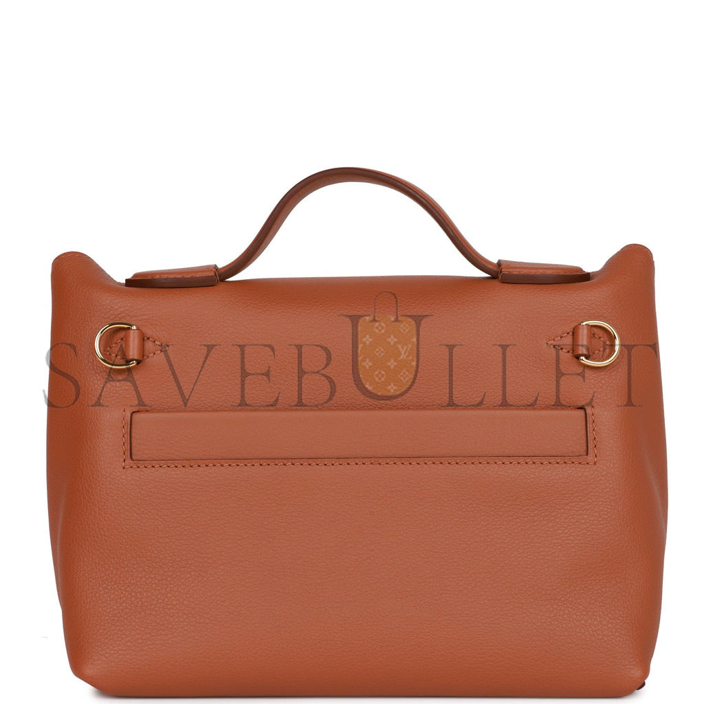 H**mes mini 2424 bag gold evercolor and swift gold hardware (23*16*11cm)