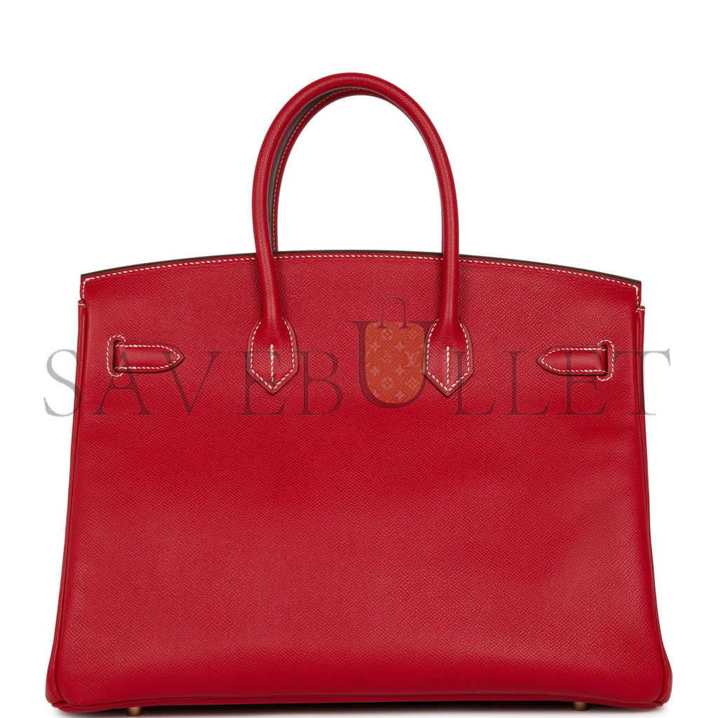 H**mes birkin 35 rouge casaque candy epsom permabrass hardware (35cm)