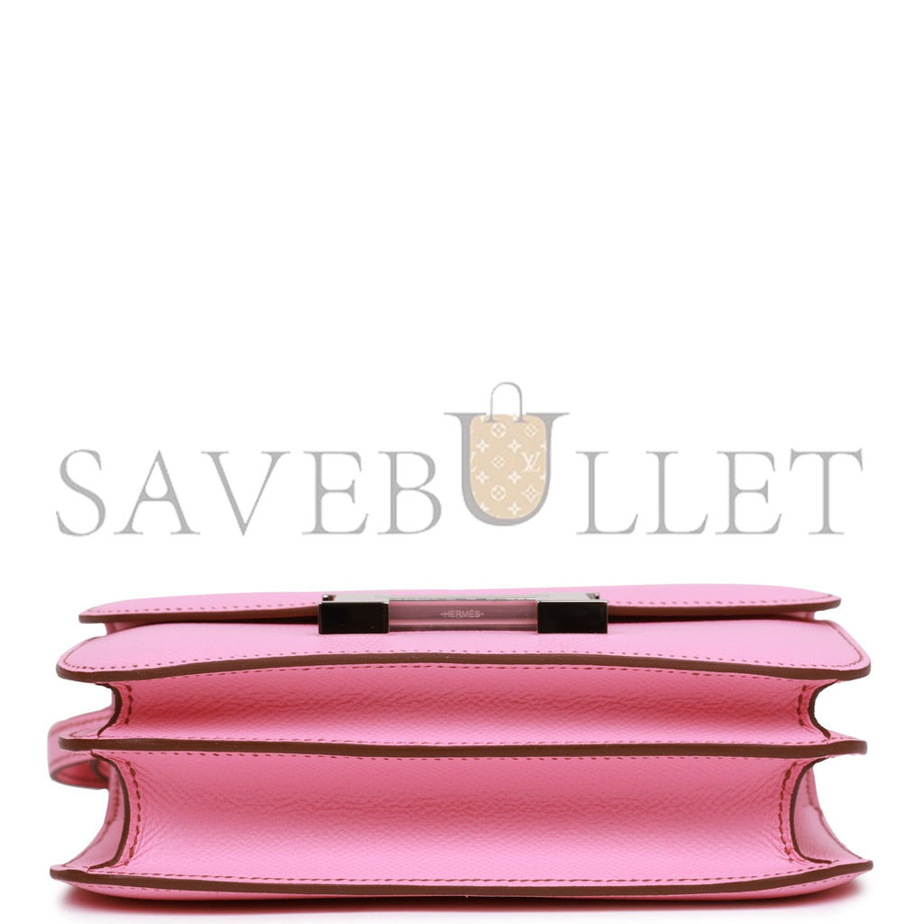 H**mes constance 18 bubblegum epsom palladium hardware (18cm)