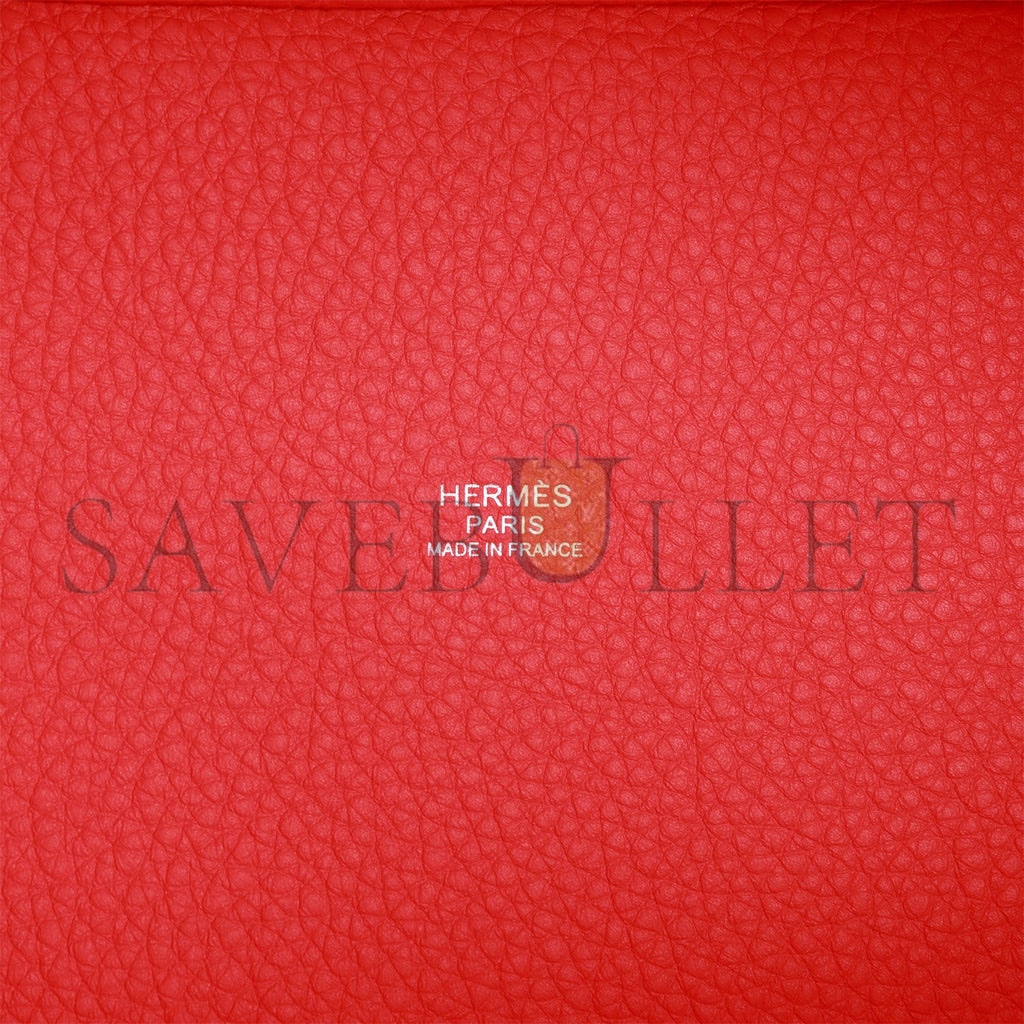 H**mes picotin lock 18 rose texas clemence palladium hardware (18*13*18cm)