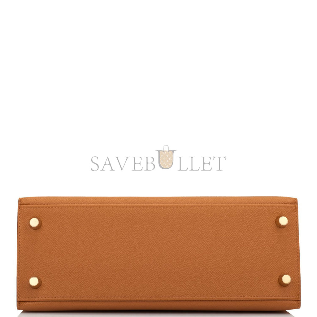 H**mes special order (hss) kelly sellier 25 gold and apricot epsom gold hardware handmade (25*17*7cm)