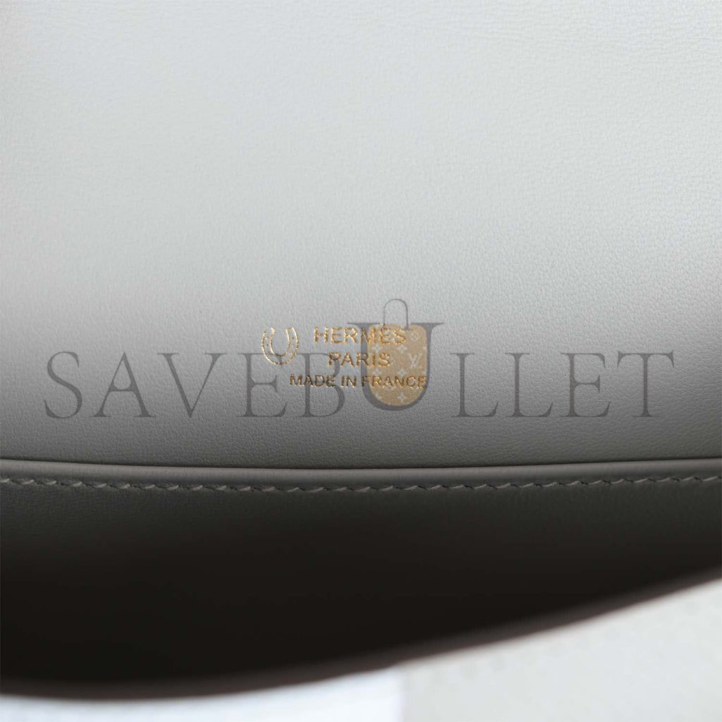 H**mes special order (hss) kelly mini sellier 20 casaque bleu brume and gris meyer epsom permabrass hardware (19*12*5.5cm)