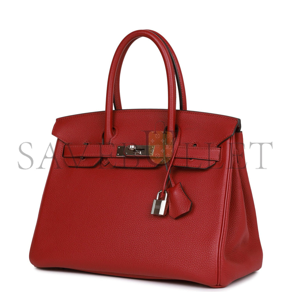 H**mes birkin 30 rouge imperial togo palladium hardware (30cm)
