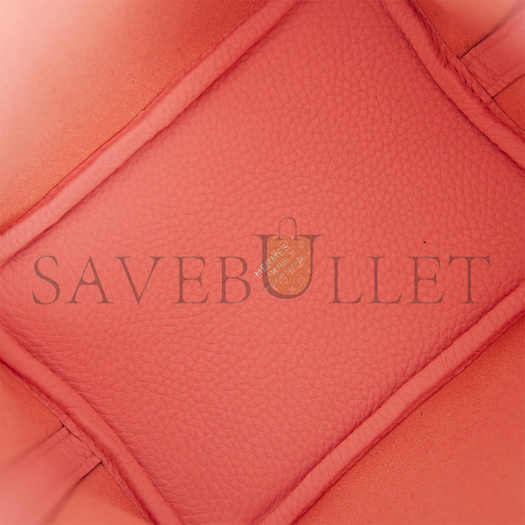 H**mes picotin lock 18 rose sakura clemence palladium hardware (18*13*18cm)