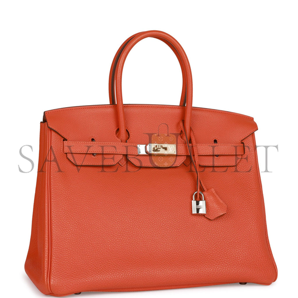 H**mes birkin 35 orange h clemence palladium hardware (35cm)