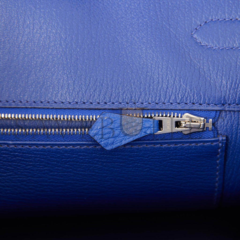 H**mes birkin 35 bleu electric togo palladium hardware (35cm)
