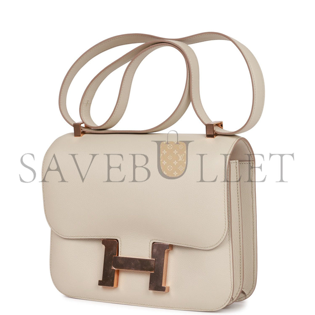 H**mes constance 24 gris perle evercolor rose gold hardware 39830448537694 (24cm)