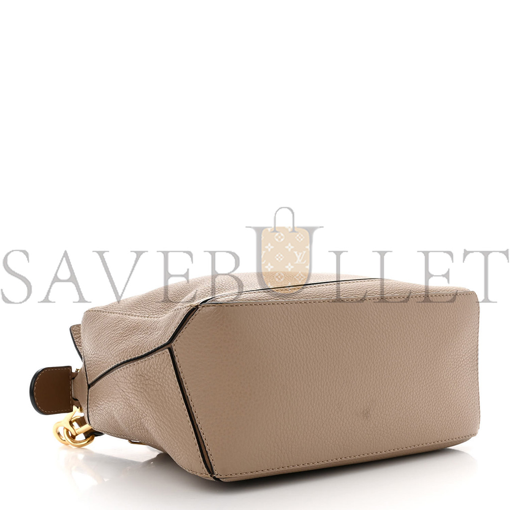 l*ew* grained calfskin small puzzle bag sand mink (24*16.5*10.5cm)