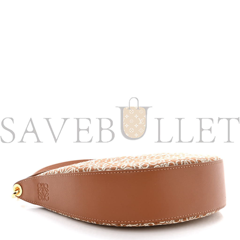 l*ew* jacquard anagram calfskin small luna bag tan pecan (23*18*6cm)