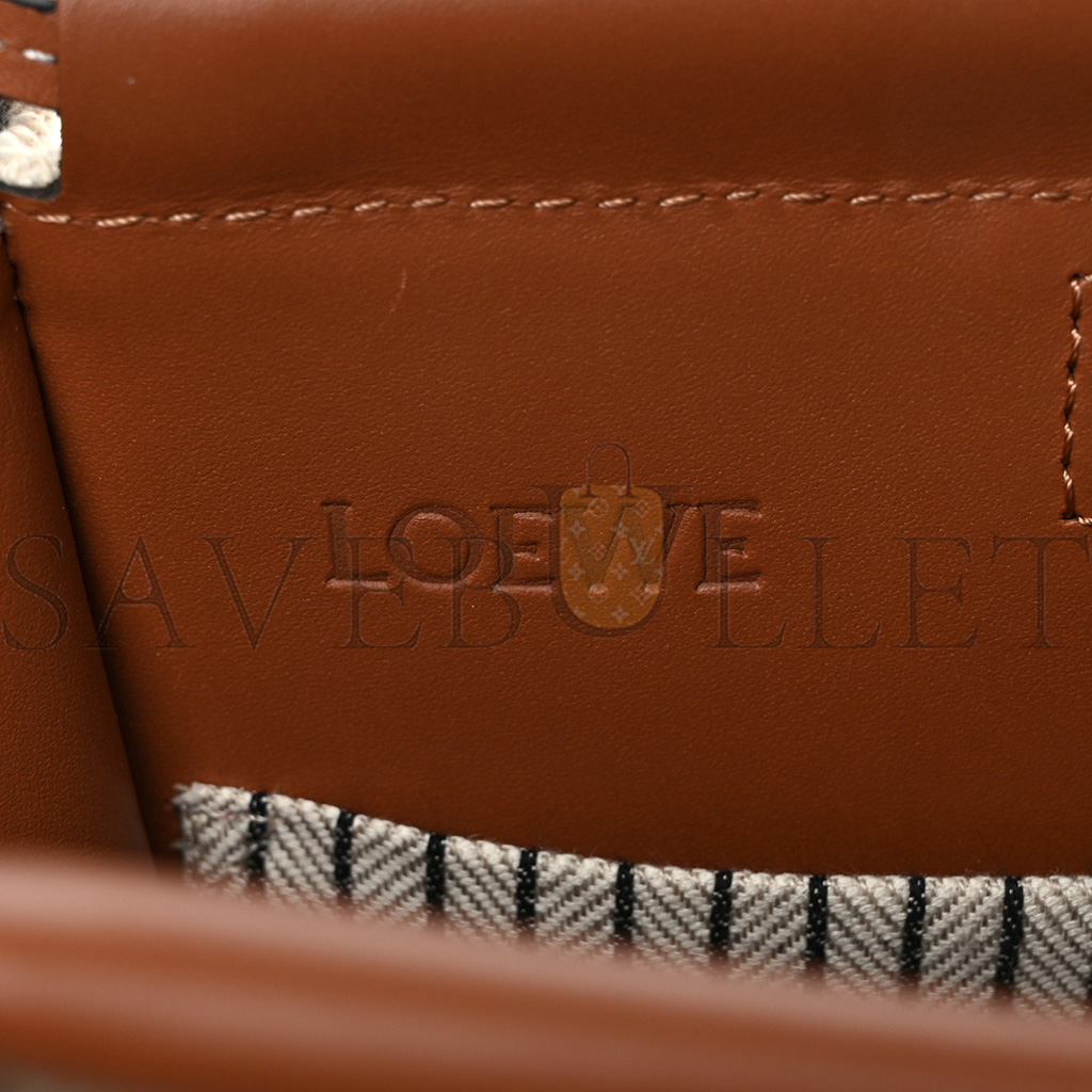 l*ew* canvas calfskin small cushion tote beige (32*23*15cm)