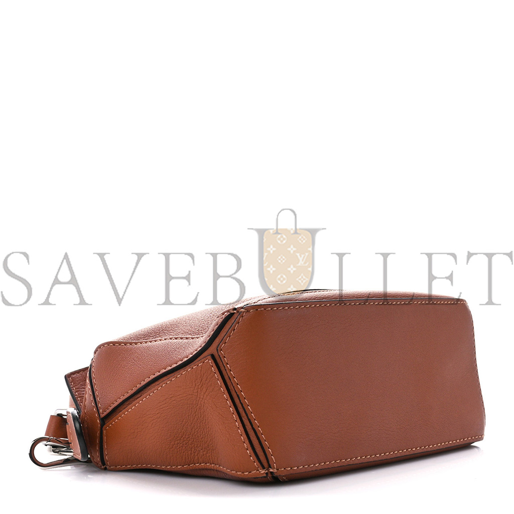 l*ew* calfskin mini puzzle bag tan (18*12.5*8cm)