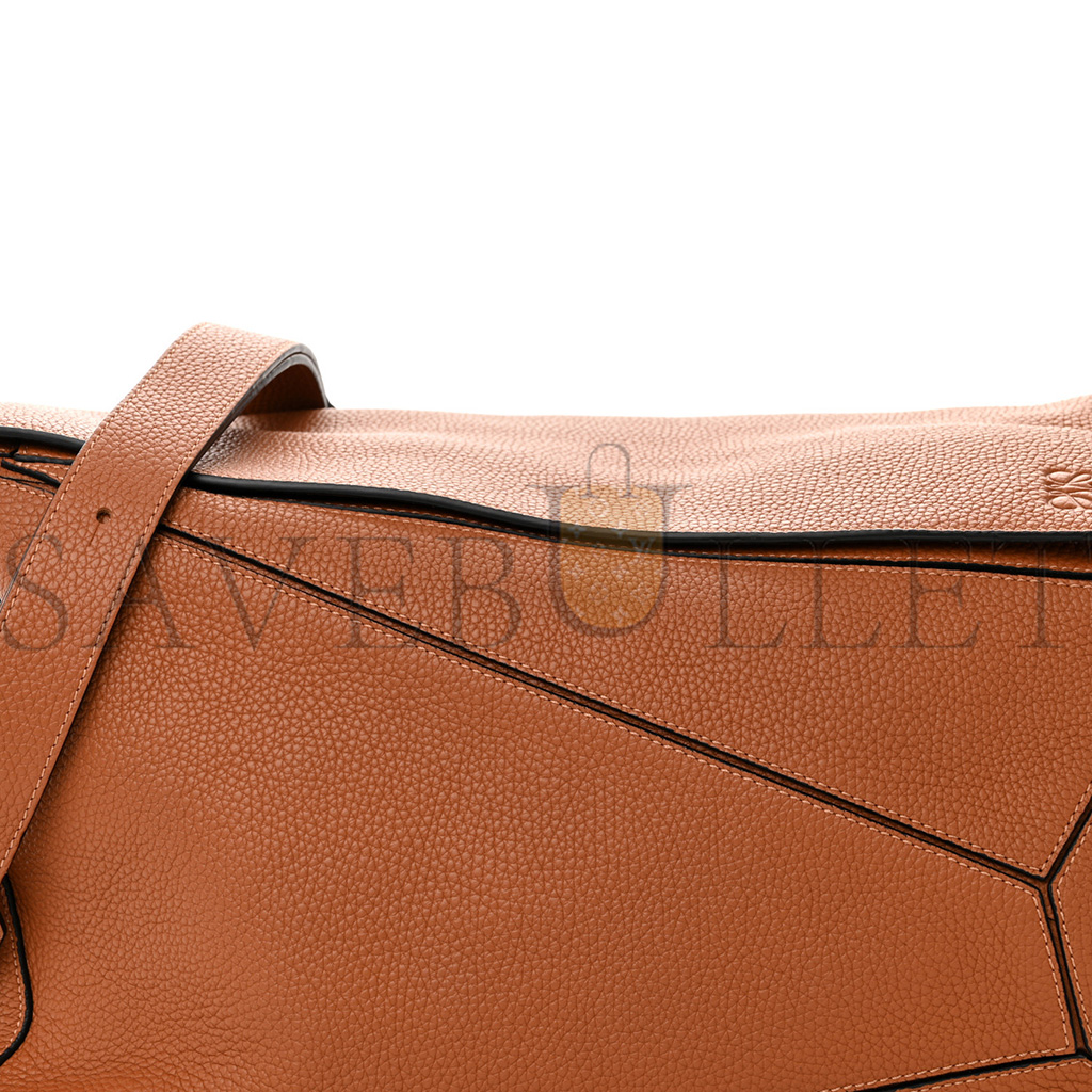 l*ew* calfskin large puzzle bag tan (36.5*23*19cm)