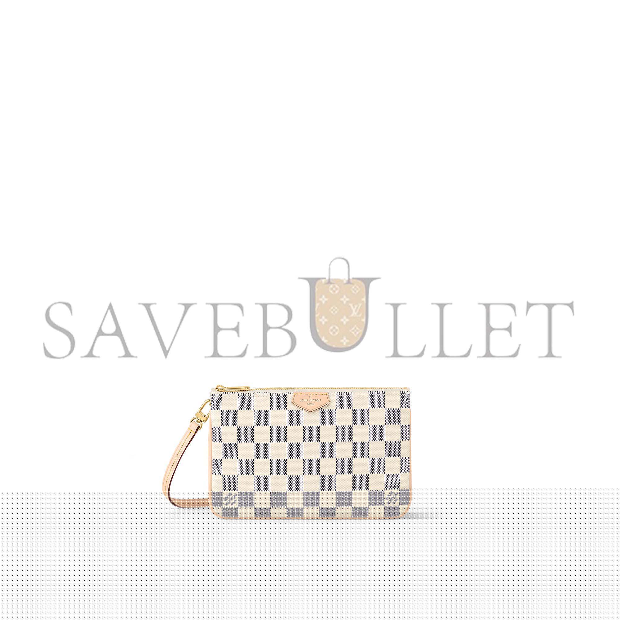 l**is V*t*n double zip pochette n60460 (20*12.5*3cm)