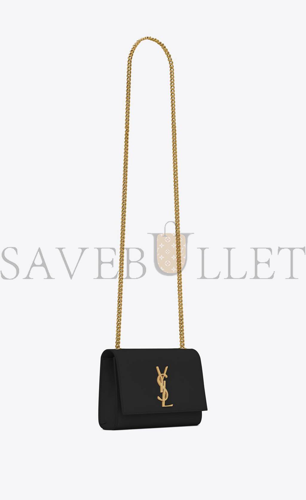 Y*L kate small chain bag in grain de poudre embossed leather 469390bow0j1000 (20*12.5*5cm)