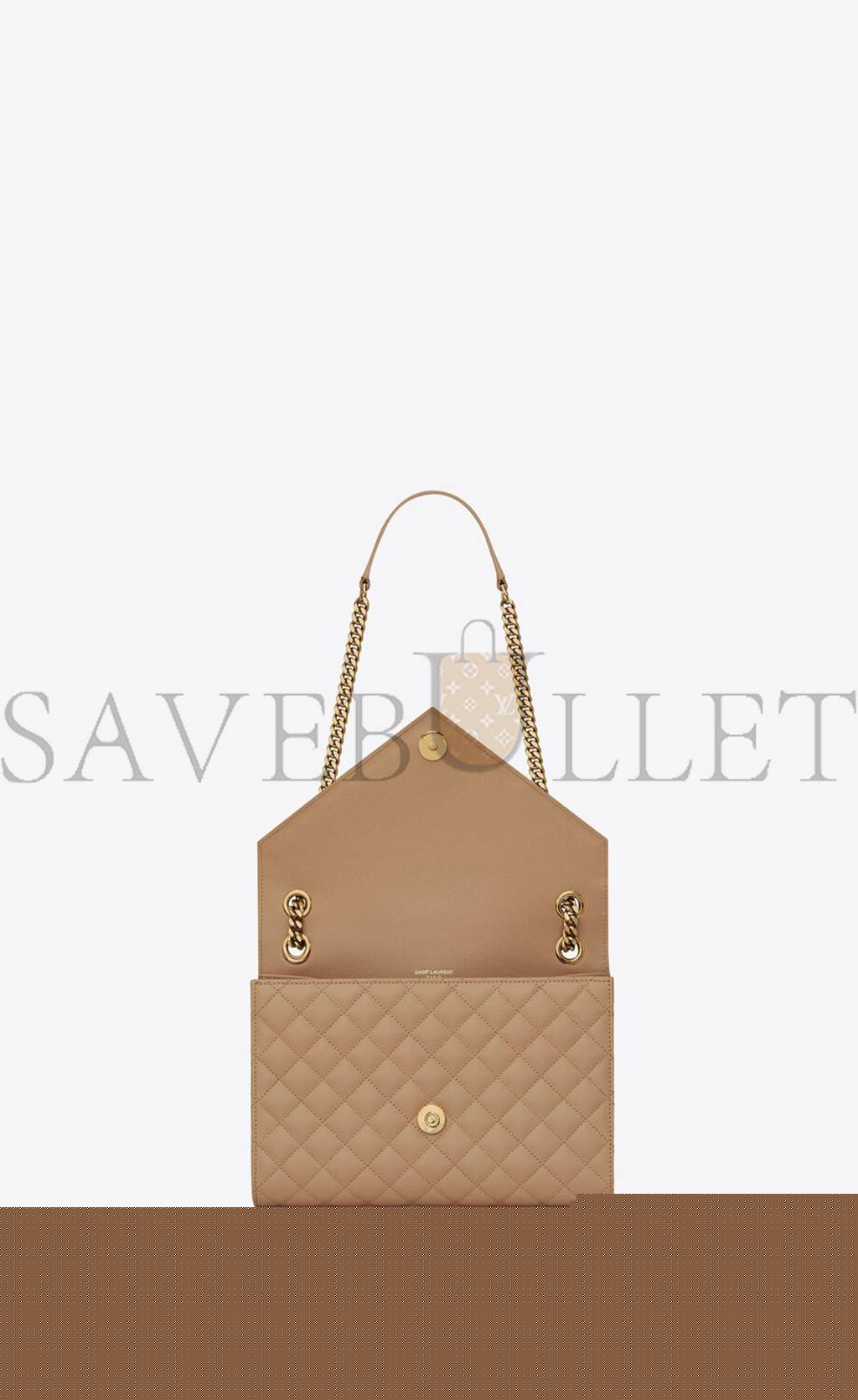 Y*L envelope medium chain bag in mix matelass&eacute; grain de poudre embossed leather 600185bow912346 (24*17.5*6cm)